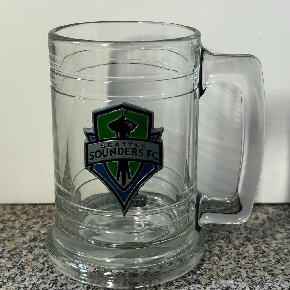 Seattle Sounders FC MLS Soccer -Pint Glass Beer Stein Mug 16oz -World‎ Cup 2025